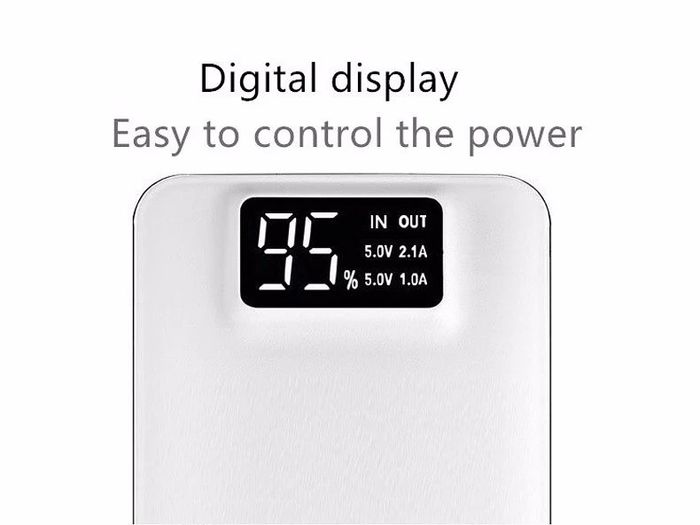 30000mah Portable Power Bank Dual USB LCD LED External Battery Charger For all Phone