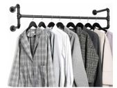 BRAND NEW Clothes Rack Wall Mounted Hanging Bar Garment Rack Rail Detachable