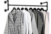 BRAND NEW Clothes Rack Wall Mounted Hanging Bar Garment Rack Rail Detachable