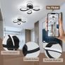 Modern LED Ceiling Light, 30W Black Curved Creative Modern Ceiling Lights Fixture LED for Living Room Bedroom Corridor Aisle Hallway Indoor Office Kitchen Lamp - Cool White Light 6000K Image 5