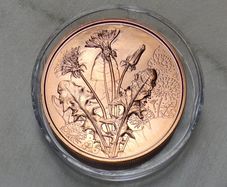 Austria 10 Euro Copper Uncirculated Coin 2022 - Dandelion - Languages of Flowers