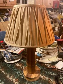 Wood turned lamp