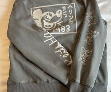Disney x Keith Haring Grey Sweatshirt - Graphic Print, Streetwear Style