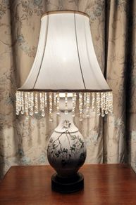 Mid-century handpainted lamp