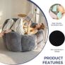 Bean Bag Chair, Floral Shaped Bean Bag Sofa Includes Filling, Soft Faux Fur Floor Sofa Giant Size for Living Room Bedroom Image 7