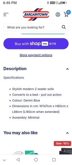 blue sofa bed
