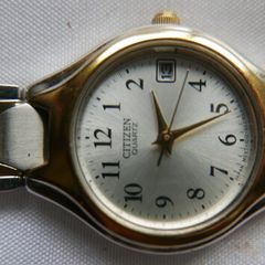 Citizen Watch Women 23mm Silver Dial Two Tone Date Round New Battery