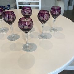 Bohemian Cut Glass Crystal Glasses