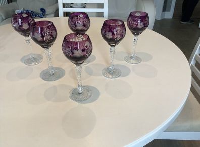 Bohemian Cut Glass Crystal Glasses
