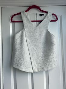 Bnwt River Island white and silver waistcoat type top