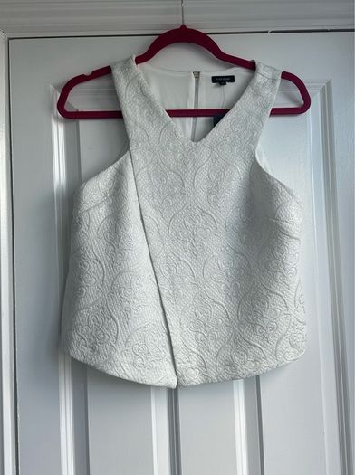 Bnwt River Island white and silver waistcoat type top