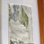 Framed miniature watercolor winter storm from Bray promenade Ireland Co Wicklow. signed Image 4