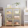 Set of 2 Shelves Tempered glass gold Image 2