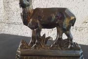 Antique Brass Stag Doorstop