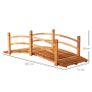Garden Bridge 1.85m Wooden Bridge Walkable Pond Bridge Decorative Bridge with Railing up to 200 kg Solid Wood Orang Image 5