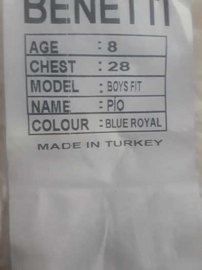 Boys 5 Piece Blue Royal Benetti Suit (Age8, Chest 28)