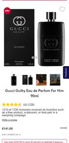 GUCCI Guilty 90ml parfum for him