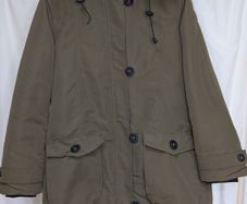 Brave Soul Womens Khaki Hooded Parka Coat Faux Fur Trim Size 12 Outdoor
