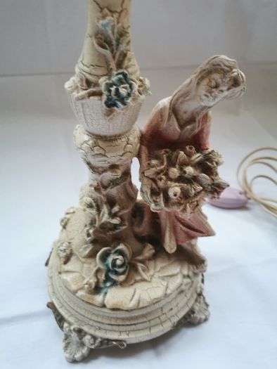 Ornate lamp with shade in working order