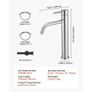 Single Handle Sink Faucet, Chrome-Plated Silver Faucet Kitchen Sink, 1 or 3 Hole Kitchen Water Faucets with Push-Button Drain, Suitable for Bathroom, RV, Bar, Public Restroom, High Arc Faucet Image 2
