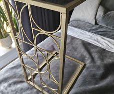 Gold metal side table