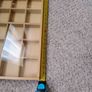 Storage display wooden shadow boxes x 2 with toughened glass sliding top adjustable compartments each has  24 sections and each one is 56cm x 38cm x 5.5cm solid wood great for display storage retail crafting jewellery hobbies Collection in Kinsale area Image 7