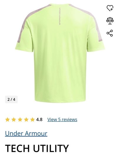 Under Armour Tech Utility Sports T-Shirt - Colour - Morph Green - Size - Medium - RRP - 45.00