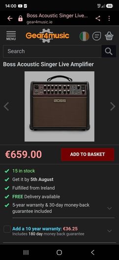 BOSS Acoustic amplifier