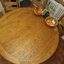 Round oak table with chairs Image 5