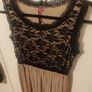 Boohoo Black and Nude Lace Dress Image 2