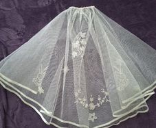 Short Carrickmacross  Lace Veil