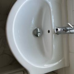 white sink bathroom- not including tap