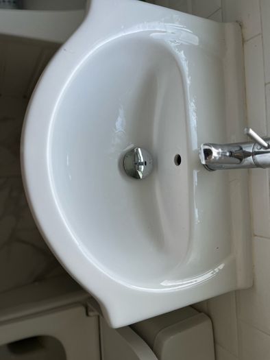 white sink bathroom- not including tap