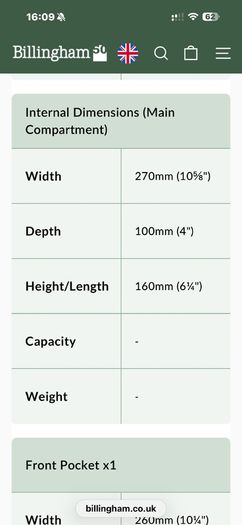 Billingham S3 Camera Bag