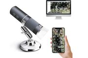 4K WiFi Microscope for iPhone Android PC, 50-1000X USB Digital Microscope Wireless Super HD Endoscope Camera Compatible with All Cellphones iPad Android Tablet Windows Mac