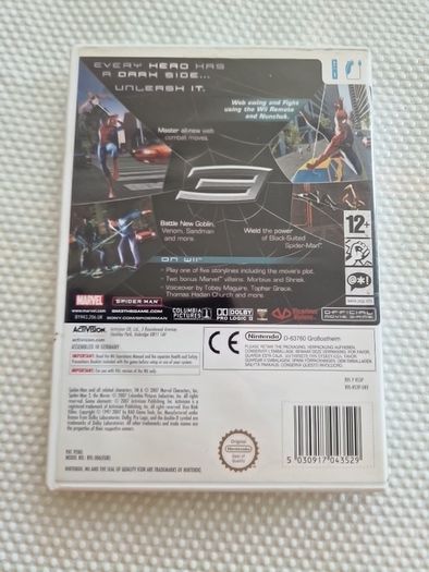 Spiderman 3 Nintendo Wii Games Original