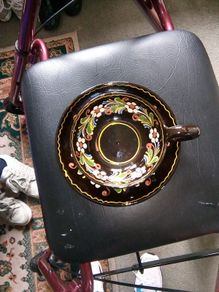 antique soup bowl and saucer