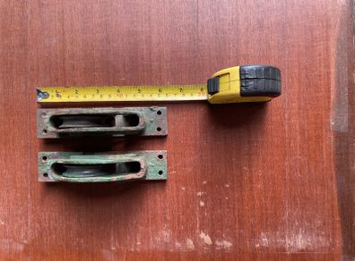 Two large Vintage Pulleys