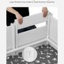 Dogs Whelping Box PVC Puppies Playpen with Height Adjustable Door and Washable Pee Pad, Anti-Deformation Indoor Puppy Play Pen for Medium Breed Dogs Image 6