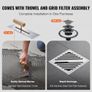 Shower Curb Kit, 1219x1524mm Shower Pan Kit with 50.8mm ABS Central Flange, Waterproof Membrane, Stainless Steel Grate, Image 2