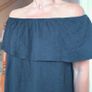 Black Open Shoulders Flare Top, size 12, NEW LOOK Image 5