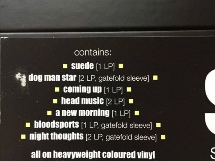 suede  |  studio albums  ('93-'16):  Limited Exclusive Edition Vinyl Box Set