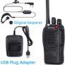 2PCS Walkie Talkies Rechargeable Walkie Talkie Long Range Two-Way Radio Walky Talky Set with Earpieces and LED Light Voice Prompt for Field Survival Biking and Hiking Image 7