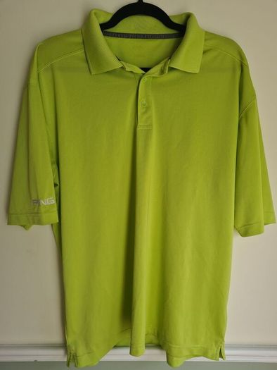 PING golf polo shirt green Size XL extra large 100% polyester