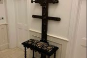 Antique Carved Wooden Coat and Hat Stand