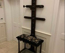 Antique Carved Wooden Coat and Hat Stand