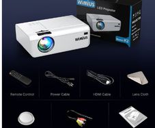 BRAND NEW Mini Video Projector WiFi Native 1080P Projector Support 300 Screen Lunens 5500 Projector for Home Or for Smartphone