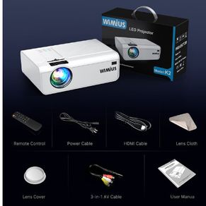 BRAND NEW Mini Video Projector WiFi Native 1080P Projector Support 300 Screen Lunens 5500 Projector for Home Or for Smartphone