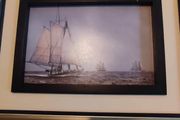 LOVELY FRAMED Print  of ships and boats