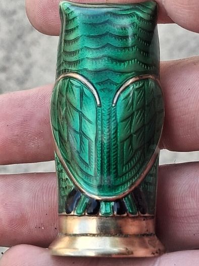 David Anderson Mid Century Sterling Silver Enamel Salt and Pepper